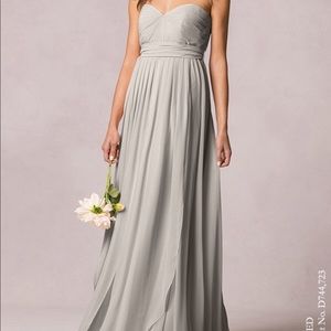 Jenny Yoo Mira Convertible Dress Earl Grey size 10